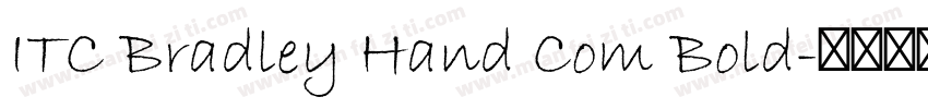 ITC Bradley Hand Com Bold字体转换